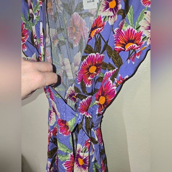 L*Space Purple Wrap Tie Front Sundress - Picture 6 of 6